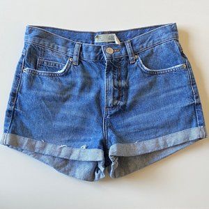 Topshop Moto Vintage Rosa Jean Shorts
